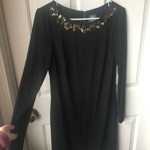 Vince Camuto Black Jeweled Dress